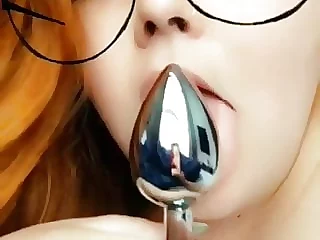 BBW playing with anal plug