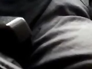 Hard cock and pulsing on the bus